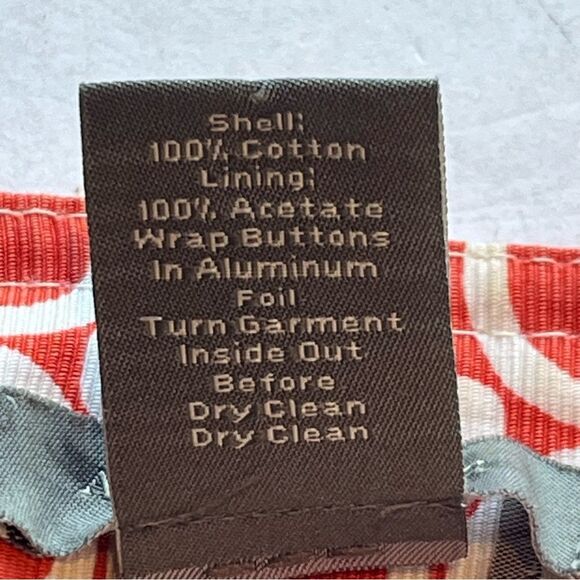 Ann Taylor Petites Orange/White Geometric Patterned Skirt Size 6P Midi Lined - Picture 6 of 7